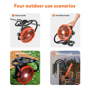 <b>Large</b> Capacity Portable 24000mAh Rechargeable Outdoor Camping Fan Table Fan With LED Light and Power Bank for <b>Tents</b> - Product Image 3