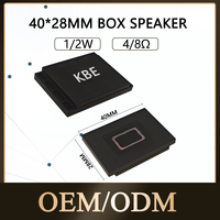 Micro-haut-parleur étanche IP67 KAIBOER KBE-4028B 40*28mm ultra-mince 4/8 Ohm 1.0W 2.83-5V 80-110dB 30-1500Hz à coller/visser