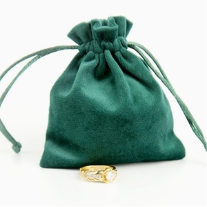 Bolsa de Tela de Terciopelo para Joyería, Estilo Nuevo, con Cordón, Bolsa Pequeña para Guardar Tesoros, Bolsa de la Suerte, Impresa con Serigrafía, Reciclable - Product Image 3
