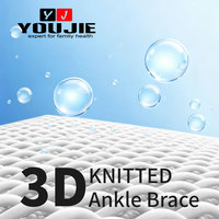 Manchon de soutien de cheville Youjie en gel tricoté 3D, respirant et compressif, pour le sport et la physiothérapie