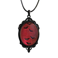 Collier Chauve-Souris Gothique Vintage Style Europe et Amérique, Vente Directe d'Usine, Alliage Rétro, Collier Punk de Commerce International Transfrontalier