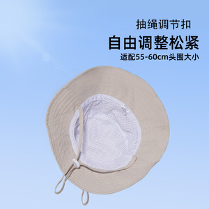 Cappello da sole estivo a prova di UV tinta unita alla moda cappello da spiaggia per tutte le stagioni per bambini e bambini stile <span class=keywords><strong>pescatore</strong></span> personalizzato - Product Image 4