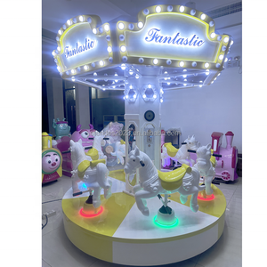 Giostra Elettrica Mini per Adulti, 6 Posti, Completamente Bianca, Attrazione da Luna Park per Bambini - Product Image 6