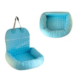 Cooling Dog car seat for summer Dog Booster Seat Travel Safety ice silk pet bed Dog Car bed for Car and Home