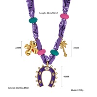 Magnifique collier en soie coloré et tendance, associé à un pendentif en acier inoxydable avec motif goutte d'huile, collier de personnalité, vente en gros