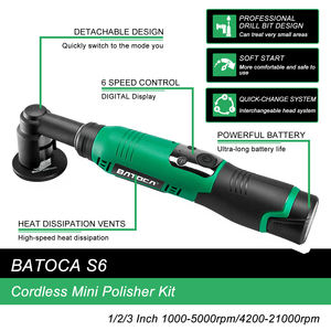 เครื่องขัดสีแบบโรตารี่ไร้สาย BATOCA S6 Mini สำหรับงานอุตสาหกรรม แบตเตอรี่ 1x2.0Ah ขนาด 1 นิ้ว ปรับความเร็วได้ 6 ระดับ สำหรับงาน DIY รถยนต์ - Product Image 6