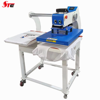 Presse à chaud pneumatique 40*40CM Haute efficacité Double station automatique Vêtements Presse à chaud Machine