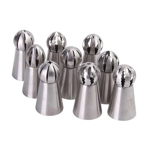 Popular 4 pcs stainless steel ball kitchen baking tools pastry icing cake decorating russian piping nozzles tips - Product Image 1