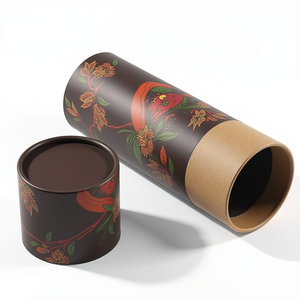Custom Printed Biodegradable Cylinder Paper Tubes Cosmetic Packaging Kraft Paper Core Tube <b>Round</b> Cardboard <b>Boxes</b> - Product Image 2
