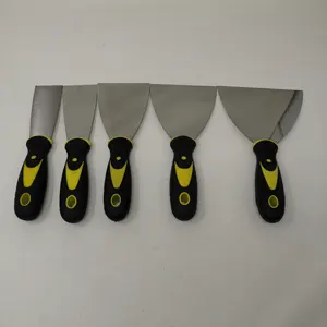 Grattoir de peinture, lame en acier au carbone Standard de qualité avec manche à Double couleur, couteau à mastic, 2 pièces de 3 pouces