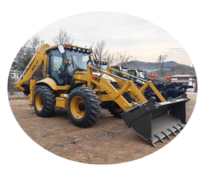 Mini Escavadora Retroescavadeira Terex 388 de Pequeno Porte com Joystick, CE EPA Euro5, 4X4, 8t, Preço Acessível à Venda - Product Image 1