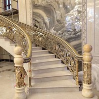 Fabricant de balustrades en cuivre et aluminium recouvert de bois, de composants d'escalier en bois massif et de mains courantes de style européen et nouveau style chinois