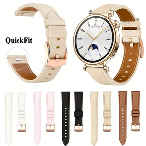 Correa de <span class=keywords><strong>Reloj</strong></span> Deportiva de Cuero Sintético de Liberación Rápida y Cómoda de 18 mm, Lisa, para Relojes Inteligentes <span class=keywords><strong>Garmin</strong></span> Vivoactive 3S 4S - Product Image 1