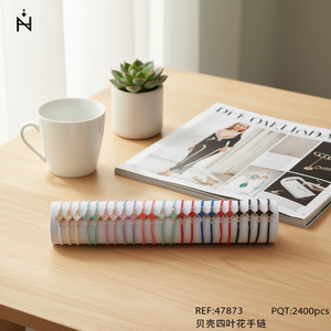 Braccialetti con perline a forma di fiore a quattro foglie Z Shell, gioielli di moda da donna, regalo, 2400 pezzi - Product Image 2