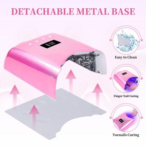Lampe à ongles portable 78 Watts, best-seller, à activation par capteur, sans fil, rechargeable, UV LED - Product Image 3