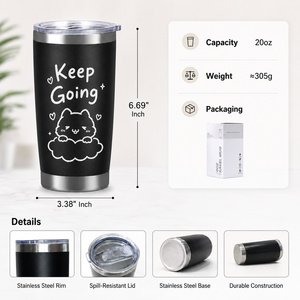 Vaso Térmico de Acero Inoxidable con Aislamiento al Vacío, Diseño Personalizado con Arte Animal, para Viajes, Auto, Oficina, Aire Libre, Ecológico, para Bebidas Frías y Calientes - Product Image 4