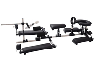 HM BDSM Menottes, Rack de genouillère, Outils de bondage des pieds, Outils de masturbation, Dispositif de retenue corporelle réglable, Mobilier sexuel, Écarteur de jambes, Bondage sexuel