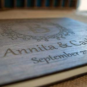 Livre de messages de mariage en bois Souvenir de connexion pour les mariages et anniversaires <span class=keywords><strong>Album</strong></span> photo avec commentaires d'invité Cadeau d'anniversaire - Product Image 2