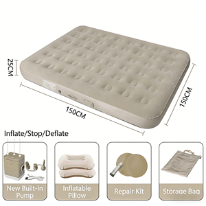Matelas pneumatique pliable léger et portable moderne pour la maison, l'extérieur, le parc, résistant à l'<span class=keywords><strong>eau</strong></span>, capacité de 600 lb - Product Image 5