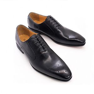 Chaussures à lacets de luxe pour hommes en cuir véritable, décontractées et habillées, idéales pour mariage, fête, bureau, chaussures de mode - Product Image 4