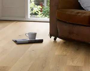 Réel Naturel Euro Français Blanc plancher de bois Dur Machiné par Chêne Ciré Laque UV