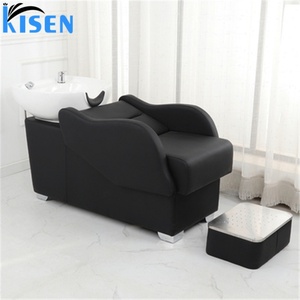 Kisen Modern High <b>End</b> Luxury Sitting Lying Massage Furniture Washing <b>Bed</b> Shampoo Chair With Ceramic Bowl for Sale - Product Image 1