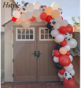 105 Buah Kit Lengkungan Karangan Bunga Balon 12 Inci Balon Cetak Sapi Balon Putih Hitam Merah Kuning dengan Strip untuk Ulang Tahun Pertanian ST484 - Product Image 2