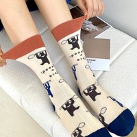 Chaussettes unisexes inspirées de l'art, motifs de peintures célèbres et abstraites, avec blocs de couleurs vibrants, chaussettes décontractées douces pour un usage quotidien, chaussettes tendance