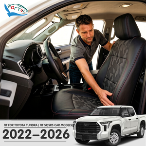 Housses de siège en cuir de luxe personnalisées, ensemble complet pour Toyota Tundra 2022-2026, housses de siège modifiées SR5, housses de siège de camion pour voiture - Product Image 1