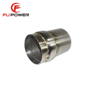 Fupower性能3 1/2 “直径X 2” 长收集器消声器排气不锈钢 - Product Image 3