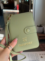 Dompet Paspor Anti Air Model Kalung dengan Rantai, Tempat Kartu Kulit untuk Perjalanan