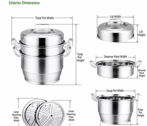 Multi-tier Stainless Steel Electric Food <b>Steamer</b> Wholesale Custom Multifunctional Rice Fish <b>Steamer</b> for Cooking - Product Image 3