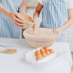 Trancheuse à pain pour ronds au levain Banetton ensemble coupe-pâte manche en bois gros rotin épreuvage panier <span class=keywords><strong>paille</strong></span> - Product Image 6