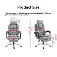 Chaise de bureau ergonomique moderne en tissu pliable - Inclinable, pivotante, réglable en hauteur et à dossier haut, idéale pour les longues heures
