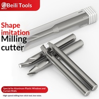 Fresa Espiral de un Solo Filo BEILI de 3-12mm, HSS 6542, para Fresado de Aluminio, Máquina de Grabado CNC, Perfil de Plástico y Acero