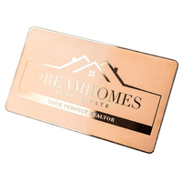 Cartes de Visite Métalliques Personnalisées en Acier Inoxydable Noir Mat, Gravure Laser, avec Puces RFID NFC
