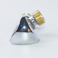 Robinet d'arrêt d'angle en laiton chromé de haute qualité pour toilettes, filetage mâle 1/2*1/2
