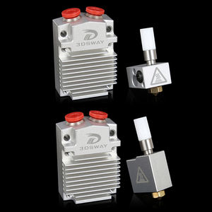 3DSWAY シルバー デュアルカラー切替 アルミ製 Jヘッド 3Dプリンターキット NV6 ヒートド 0.4/1.75 Volcano ノズル 0.8 XCR 2-in-1 エクストルーダー - Product Image 4