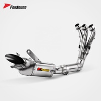 Sistema de Escape para Motocicleta Forsound, Precio de Fábrica al por Mayor, Estándar OEM, Tubo de Acero Inoxidable con Acabado Flameado para Zontes 703RR