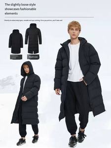 Giacca Lunga Invernale Casual Calda con Cappuccio Personalizzata per Uomo e Donna, Abbigliamento Antivento per Sport all'Aperto e Calcio - Product Image 3