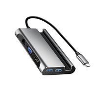 HUB séparateur de Type C USB type-c avec HDMI, RJ45, PD Charge, accessoires pour ordinateur portable, multi-hub