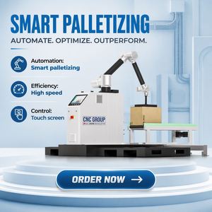 Palettiseur automatique mécanique à faible niveau de type poussoir pour cartons et sacs / Robot empileur automatique - Product Image 3