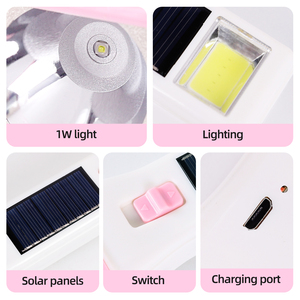 ไฟฉาย LED ขายส่งจากโรงงาน ชาร์จได้สองระบบ ทั้งพลังงานแสงอาทิตย์และ USB ไฟฉายพกพาแบบชาร์จซ้ำได้ สำหรับใช้ในบ้านและตั้งแคมป์กลางแจ้ง - Product Image 4