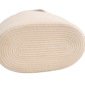 <span class=keywords><strong>Cesta</strong></span> de Almacenamiento Plegable de Cuerda de Algodón Ecológica para Pañales y Artículos de Bebé, Organizador para Coche, <span class=keywords><strong>Cesta</strong></span> de Algodón Tejida a Mano al por Mayor - Product Image 3