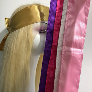 Wholesale Custom logo Girl Head Band Silk <strong>Scarf</strong> Edge Wrap Colorful <strong>Satin</strong> Head Wrap <strong>Hair</strong> Bands <strong>for</strong> Women - Product Image 3