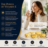 Complément alimentaire à base de vitamine E, antioxydant, à marque privée, pour les soins de la peau, en gélules souples