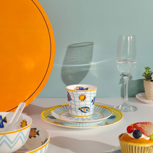 Ensemble de vaisselle moderne et simple en céramique, bols et assiettes, service de table 6 pièces avec boîte cadeau - Product Image 6