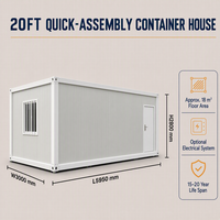 Cabine modulaire de haute qualité, dortoir mobile pour travailleurs, maison préfabriquée en conteneur détachable avec salle de bain