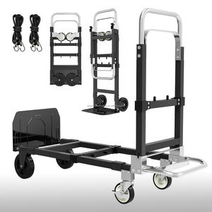 Troli Lipat 3 in 1 Tugas Berat, Dapat Diubah Menjadi Gerobak Dorong Baja Portabel dengan Gagang Teleskopik dan Roda Karet - Product Image 1