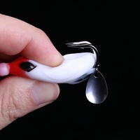 Nouvelle vente en gros du fabricant : Leurre souple artificiel en silicone en forme de grenouille, double hameçons, simulation de gros et petits poissons